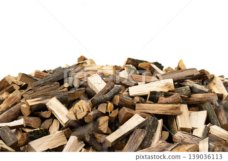 photo of a pile of chopped firewood photo of a pile of chopped firewood 139036113