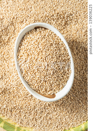White sesame seeds 139036225