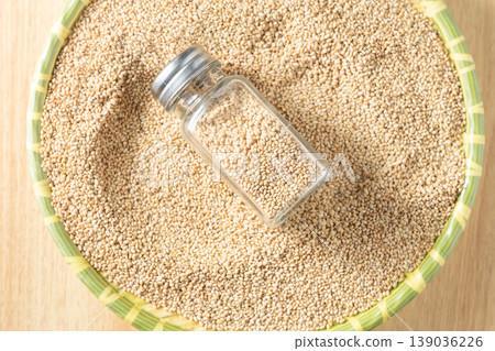 White sesame seeds 139036226