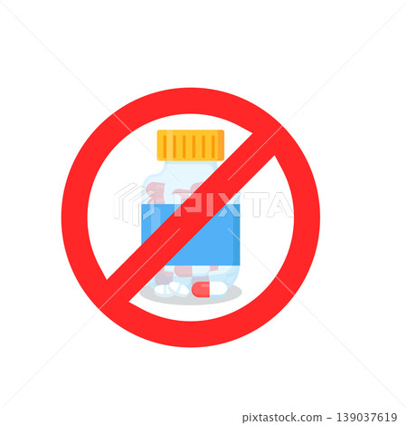 No Medicine Symbol Illustration No Medicine Symbol Illustration 139037619