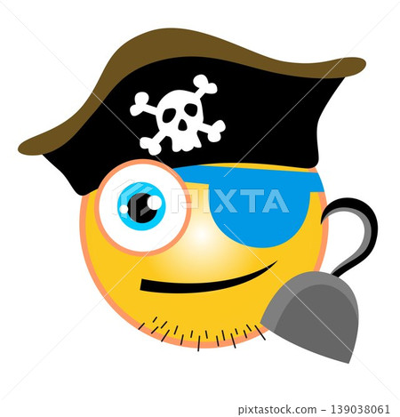 vector cartoon of pirate emoji vector cartoon of pirate emoji 139038061