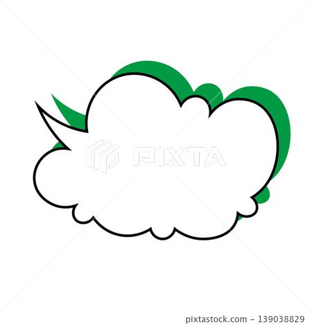 簡單的雲朵形對話框插圖素材(白色背景) 簡單的雲朵形對話框插圖素材(白色背景) 139038829