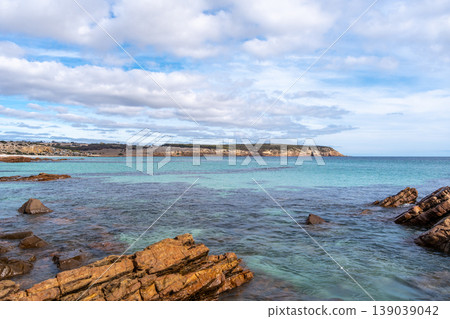 Stokes Bay Beach with white sand and turquoise water, Australia 139039042