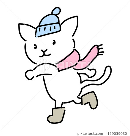 Cats having a snowball fight Cats having a snowball fight 139039080