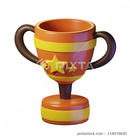 Trophy cup isolated on transparent background. 3d illustration. High resolution Trophy cup isolated on transparent background. 3d illustration. High resolution 139039680