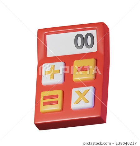 Calculator. Isolated on transparent background. 3D illustration. High resolution Calculator. Isolated on transparent background. 3D illustration. High resolution 139040217