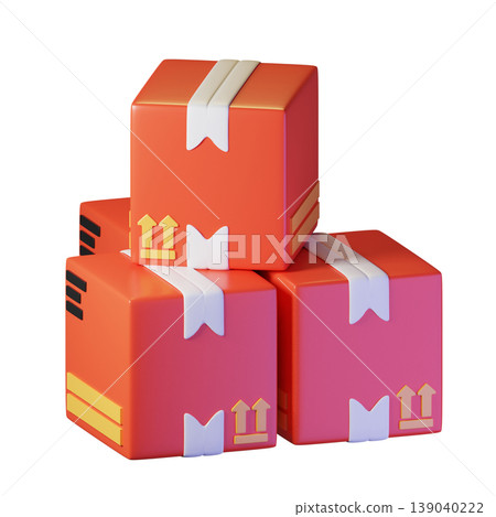 Box. Isolated on transparent background. 3D illustration. High resolution Box. Isolated on transparent background. 3D illustration. High resolution 139040222