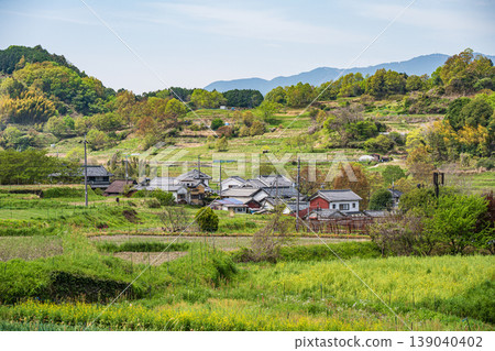 飛鳥村梯田景觀：從酒田眺望飛鳥歷史公園岩井堂地區。 139040402