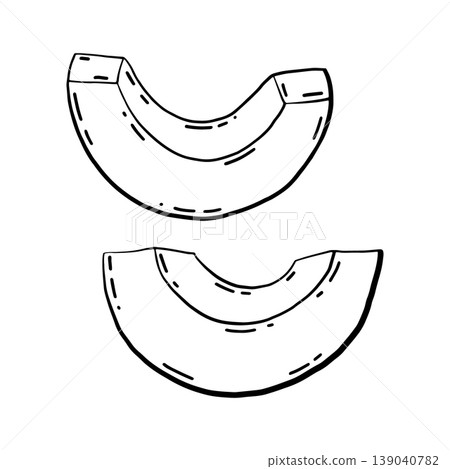 Vector illustration of a ripe avocado. Slices, pieces, and halves. Isolated sketch of this organic tropical fruit in an engraving style for menus, kitchen design, or healthy food packaging. Vector illustration of a ripe avocado. Slices, pieces, and halves. Isolated sketch of this organic tropical fruit in an engraving style for menus, kitchen design, or healthy food packaging. 139040782