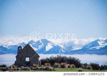 Church of Good Shepherd in high clouds Church of Good Shepherd in high clouds 139041253