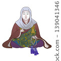 Hojo Masako wearing a nun's hood 139041346