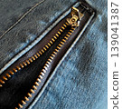 Denim Zipper Close-Up Texture 139041387