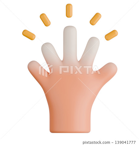 3D Raynaud Syndrome Hand with Pale Fingers Illustration. 3D Raynaud Syndrome Hand with Pale Fingers Illustration. 139041777