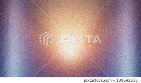 Soft golden lens flare with warm bokeh light effect on blurred purple gradient background 139042610