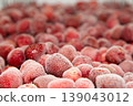 Frozen strawberries close up in shock freezer. 139043012