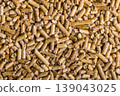 Close-Up Of Wood Pellets Biomass Fuel Pile For Sustainable Heating And Renewable Energy 139043025
