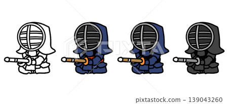 Tiny swordsman crouching Tiny swordsman crouching 139043260
