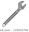 Simple illustration of a monkey wrench 139043744