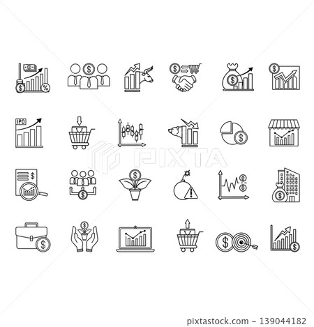 Stock Market Icon Set. Stock Market Icon Set. 139044182