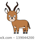 Cute cartoon vector illustration of an impala isolated on white background 139044200