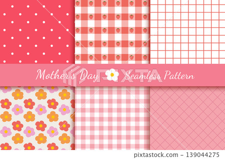 Pink Mother's Day Pattern Seamless Background Wallpaper Vector Illustration Pink Mother's Day Pattern Seamless Background Wallpaper Vector Illustration 139044275