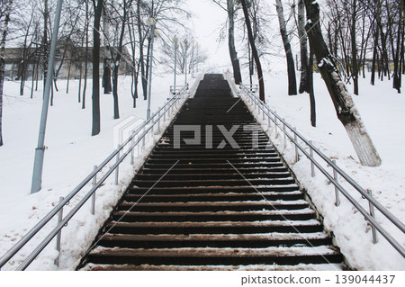 The stairs up are sprinkled with sand. Dangerous ladders The stairs up are sprinkled with sand. Dangerous ladders 139044437