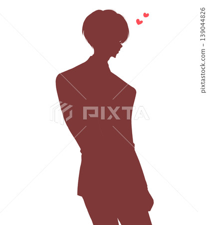 A man in a suit turns around; love; silhouette. A man in a suit turns around; love; silhouette. 139044826