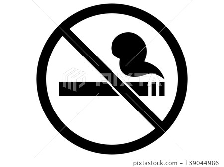 Simple no-smoking icon Simple no-smoking icon 139044986