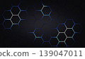 Hexagonal abstract technology background. electric glow hexagonal background. vector illustration. 139047011