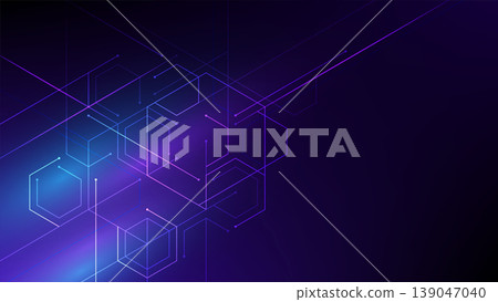 Abstract background consisting of set of hexagonal cells. Modern innovation communication technology business background. Background illustration vector. Abstract background consisting of set of hexagonal cells. Modern innovation communication technology business background. Background illustration vector. 139047040
