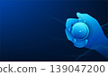 Technology background  hand pressing a stopwatch with flowing data lines across the composition, representing precise timing, real-time data tracking, efficiency, productivity, and time management 139047200