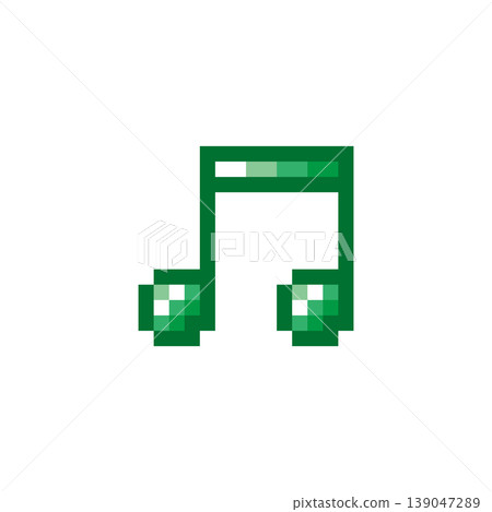 Pixel art icon, mini musical note mark 02 (4) 139047289