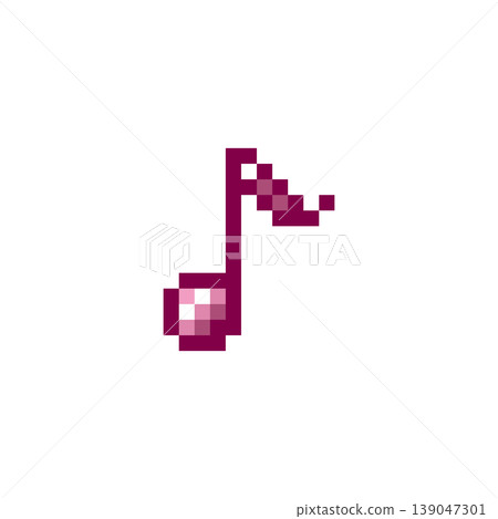Pixel art icon, mini musical note mark 01 (8) Pixel art icon, mini musical note mark 01 (8) 139047301