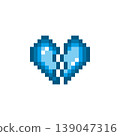 Pixel art icon: Mini broken heart (7) 139047316