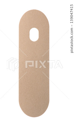 Front view of blank paper hang tag Front view of blank paper hang tag 139047415