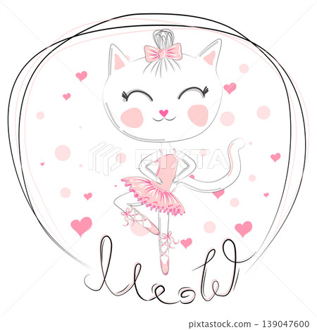 Kitty ballerina cute and beautiful objects. 139047600