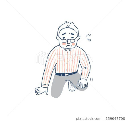 Senior man unable to stand Senior man unable to stand 139047708
