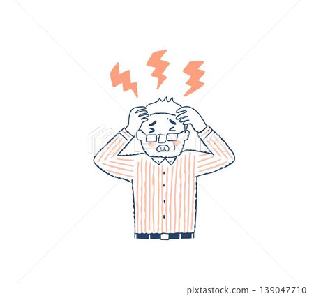 一位老年男子頭痛劇烈 139047710