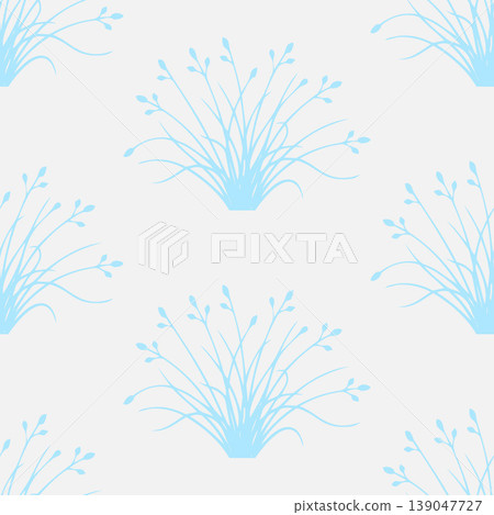 Delicate blue grass meadow pattern 139047727