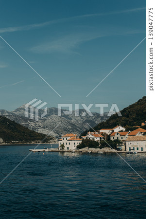 Amazing view of Adriatic sea near Tivat in a sunny day, Montenegro. 139047775