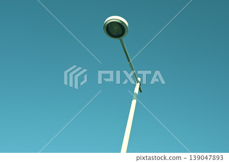 Street lights and blue sky Street lights and blue sky 139047893