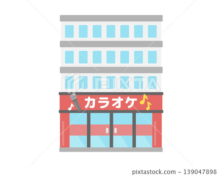 卡拉OK建築插圖 139047898