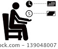 Worker waiting for salary payment while checking time and money 139048007