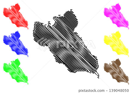 Brother island (United Kingdom of Great Britain and Northern Ireland, Scotland, Shetland islands) map vector illustration, scribble sketch Isle of Brother map 139048050