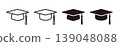 Graduation cap icon set 139048088