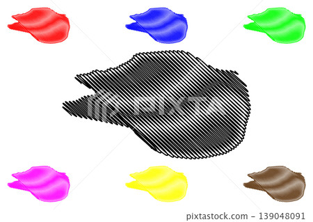 Burry Holms island (United Kingdom of Great Britain and Northern Ireland, Wales) map vector illustration, scribble sketch Isle of Burry Holms map Burry Holms island (United Kingdom of Great Britain and Northern Ireland, Wales) map vector illustration, scribble sketch Isle of Burry Holms map 139048091