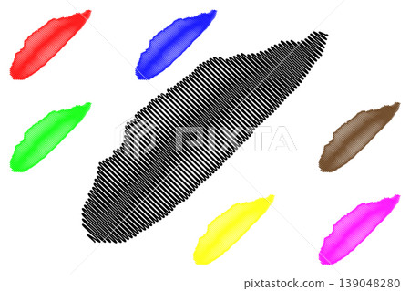 Puffin island (United Kingdom of Great Britain and Northern Ireland, Wales, Anglesey) map vector illustration, scribble sketch Isle of Priestholm or Ynys Seiriol map Puffin island (United Kingdom of Great Britain and Northern Ireland, Wales, Anglesey) map vector illustration, scribble sketch Isle of Priestholm or Ynys Seiriol map 139048280