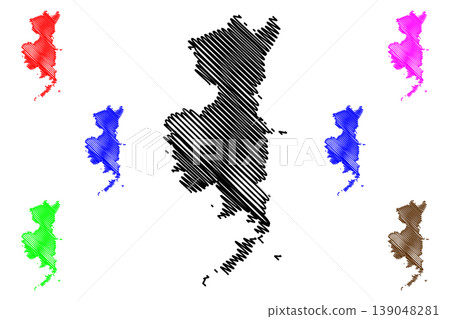 Ramsey island (United Kingdom of Great Britain and Northern Ireland, Wales) map vector illustration, scribble sketch Isle of Ynys Dewi map Ramsey island (United Kingdom of Great Britain and Northern Ireland, Wales) map vector illustration, scribble sketch Isle of Ynys Dewi map 139048281