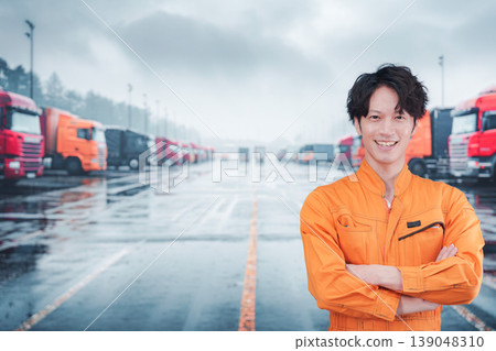 微笑的卡車司機 微笑的卡車司機 139048310
