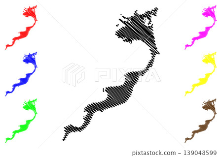 Acklins island (Commonwealth of The Bahamas, Cenrtal America, Caribbean islands) map vector illustration, scribble sketch Acklins map Acklins island (Commonwealth of The Bahamas, Cenrtal America, Caribbean islands) map vector illustration, scribble sketch Acklins map 139048599